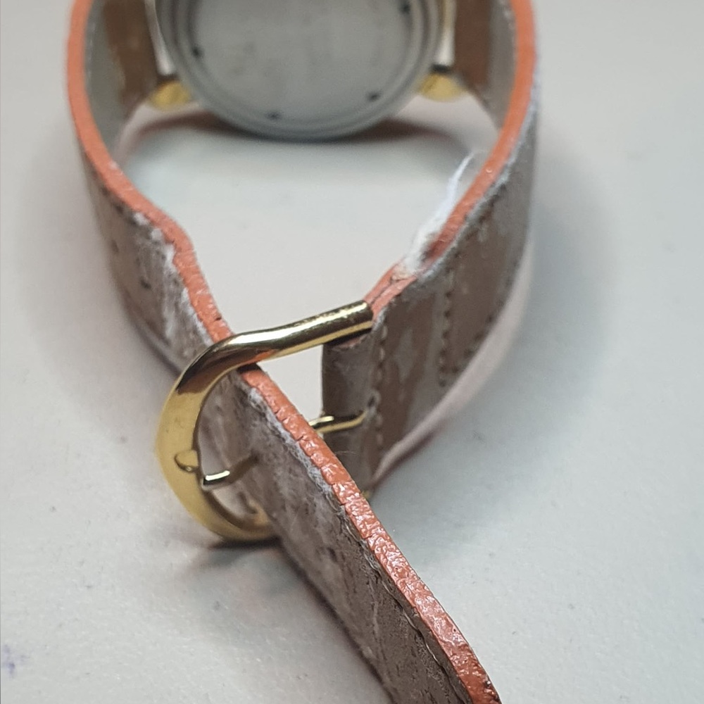 🦋10/$20🦋Vtg Valdawn Cherished Teddies Goldtone Leather Bears Print Women's Watch - Picture 4 of 5